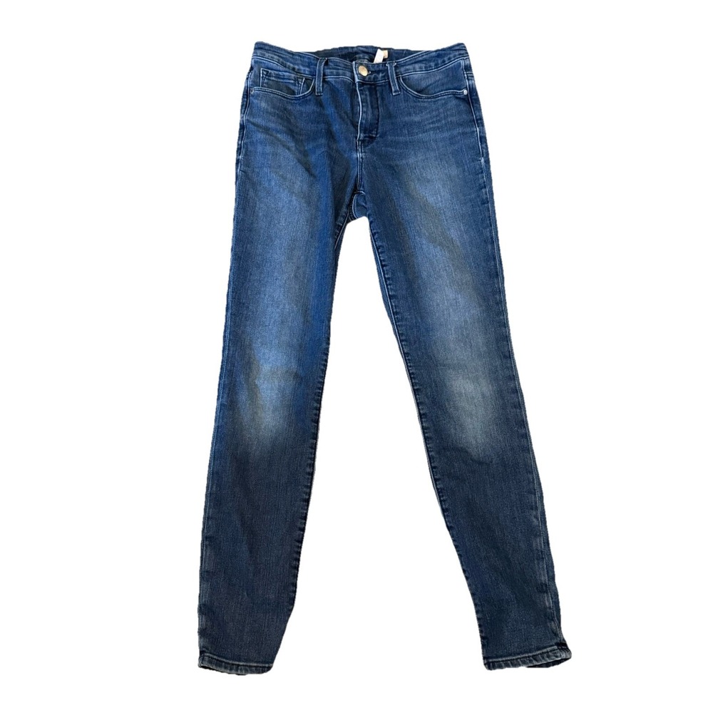 Athleta Sculptek Jeans Women's 8 Stretch‎ Denim Tapered Ankle Medium Wash